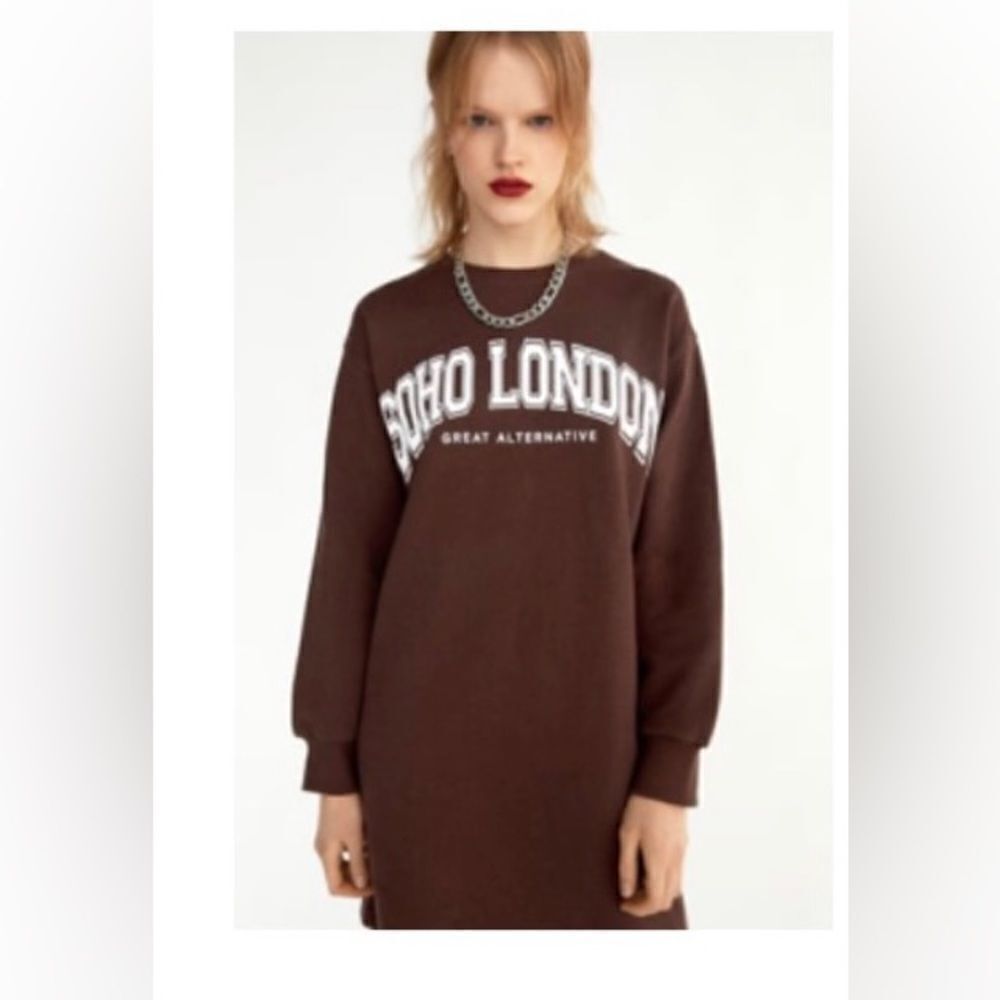 Zara Soho London Sweatshirt Dress